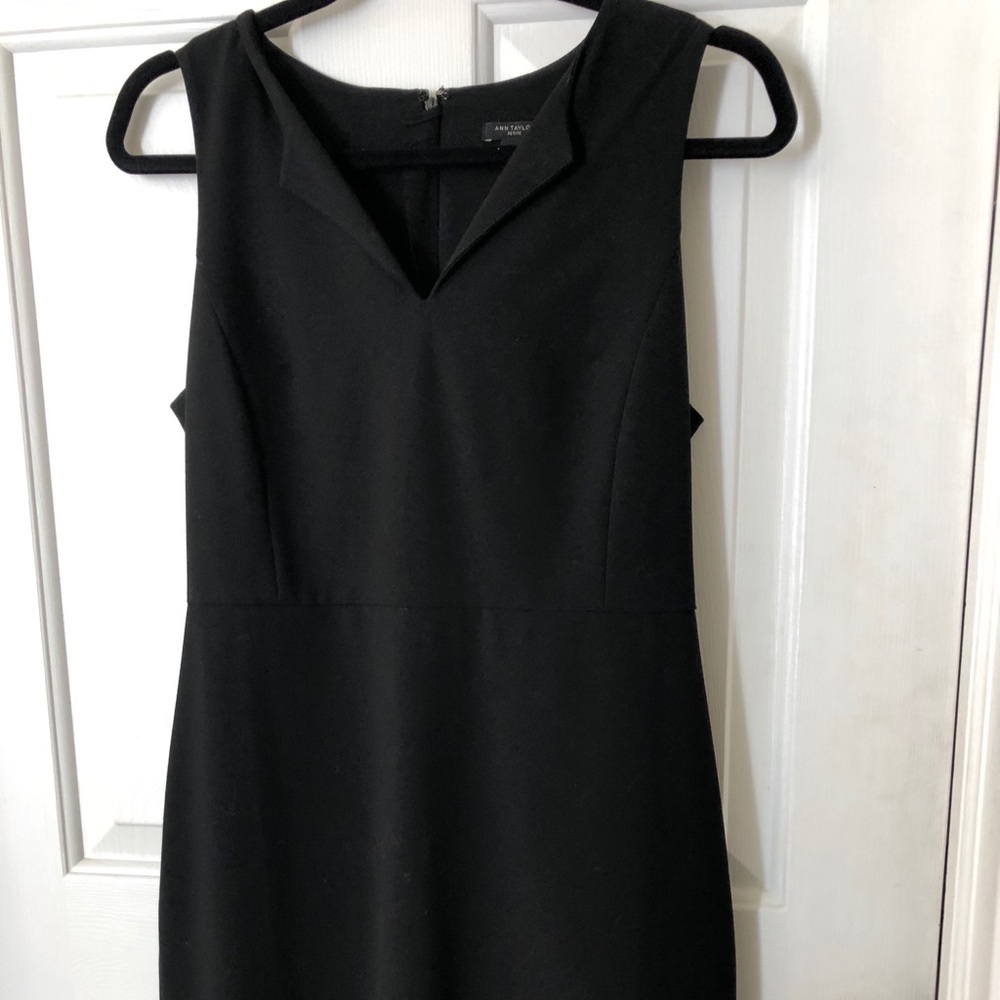 Ann Taylor black suiting dress. EUC. Size 2P